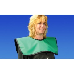 Cling Shield® Adult Pano Cape Apron - No Collar - Lead-Lined - Black